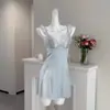 Sexy Camisón de Verano para Mujer con Acabado de Lujo, Estilo Pura Pasión para Bustos Pequeños, con Copas en el Pecho, Camisola de Encaje de Seda Helada, Ropa de Casa