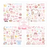 Adesivos para Scrapbook de Bebê Recém-nascido Plano de Crescimento Decoração de Álbum Comemorativo Morandi Fofo Desenho Animado Adesivos de Bebê