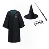 Disfraz de cosplay estilo Harry Potter, disfraz para actuación escolar, set de túnica de mago de la Escuela Hogwarts, disfraz de cosplay de Halloween