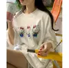 Agora 2026 Verão Nova Camiseta Coreana Dongdaemun Brincalhona Fofa com Estampa de Três Hello Kitties