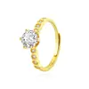 Anillo abierto de moda minimalista estilo francés con incrustación de circonita, un anillo delicado y compacto para mujeres y parejas, joyería versátil y elegante