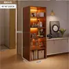 Estante de livros e prateleira de armazenamento ao lado do móvel da TV, de chão, simples, para uso doméstico, para corredor e sala de estar, armazenamento multicamadas, estante de canto