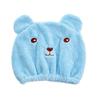 Touca de secagem de cabelo de urso de desenho animado absorvente lenço de cabeça de secagem rápida adulto toalha espessada touca de banho