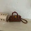 Bolso Boston Pequeño Retro Estampado Leopardo Transfronterizo para Mujer 2026 Nueva Moda Bolso de Mano para Hombro de Nicho para Viajes Cotidianos Bolso Cruzado