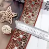 Encaje de organza bordado con lentejuelas de 5.3 cm de ancho, estilo étnico multicolor, material para ropa, zapatos, accesorios, materiales decorativos