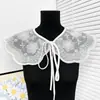 Adorno de Malla con Perlas y Encaje Fresco y Versátil Cuello Decorativo Vestido Suéter Sudadera Accesorio Cuello Falso Chal