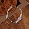 Jingdezhen Navidad Cerámica Cuerda Trenzada Pulsera Animales de Dibujos Animados Cuerda de Mano Joyería al por Mayor para Atracciones Turísticas Nicho Lujo Ligero