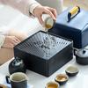 Juego de Té de Viaje para Coche Traje Taza Express Juego Pequeño Caja de Almacenamiento Tetera Portátil para Exterior Taza de Té Juego de Té Kung Fu
