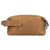 Nueva Bolsa de Cosméticos Vintage de Cuero Genuino Suministro de Fábrica Cosméticos Cuero Crazy Horse Gran Capacidad Viaje Almacenamiento Portátil Bolsa de Aseo