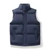 Chaleco de Color Sólido para Hombre Producto Nuevo de Otoño e Invierno Transfronterizo Chaleco sin Mangas Relleno de Algodón Plumón Ropa de Abrigo para Hombre Tallas Grandes
