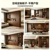 Mueble de TV de Madera Maciza Personalizado para Toda la Casa, Vitrina de Cristal Estilo Francés para Sala de Estar, Gabinete de Almacenamiento de una Puerta Montado en la Pared que Llega hasta el Techo, Gabinete Integrado