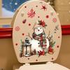 Ofer 2025 Pegatinas para Inodoro de Baño Muñeco de Nieve Linterna Pegatinas para Inodoro Decoración de Baño Transfronteriza Pegatinas para Inodoro