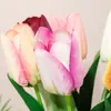 Tulipán de Cabeza Única Transfronterizo Accesorios y Adornos de Fotos Antiguas Tablero de Fondo para Disparos Suministro Directo del Fabricante Flores Artificiales