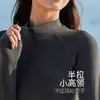 Top Deportivo Ji Jia Media Cremallera Ropa de Fitness Yoga para Mujer 2024 Nuevo Otoño e Invierno Manga Larga Profesional Cómodo Secado Rápido