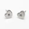 Aretes de Acero Inoxidable en Forma de Corazón para Mujer, Dulces y Versátiles, Exquisitos y Compactos, Aretes en Forma de Corazón con Diamantes, Joyería de Exportación al por Mayor