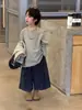 TaiRu 2026 Colección Otoño Nueva Camiseta Básica de Manga Larga de Color Sólido Estilo Coreano para Niños, Camiseta de Algodón Puro Elegante y Versátil