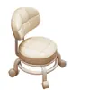 Taburete con Ruedas Giratorias para Uso Doméstico, Taburete Bajo con Ruedas, Silla Pequeña Infantil, Taburete para Sofá de Sala de Estar, Taburete para Cambiarse los Zapatos, Taburete Redondo para Abrir Paquetes