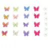 Accesorios de Mariposa de Perla de Malla Tridimensional de Doble Capa Iridiscente para Accesorios de Cabello Hechos a Mano DIY, Ropa, Zapatos, Sombreros, Calcetines y Accesorios Decorativos