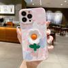 Capa de Celular Estilo Fresco e Simples para Samsung S25Ultra, A73, A23 com Suporte de Flor, Capa Macia Criativa para A03S, Versão de Exportação