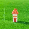 Nuevo producto transfronterizo: Casa miniatura de estilo europeo retro con chimenea de tejas rojas creativa, accesorios decorativos DIY, adornos para paisajes en miniatura
