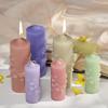Yu Meiren Pegamento de Cristal Flor de Rosa Goteando Adorno Cilíndrico Molde de Silicona diy Aromaterapia Yeso Pegamento de Vela Goteando Herramienta Abrasiva