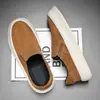 Zapatos de lona para hombre transpirables de otoño 2024 nuevos casuales de un paso perezoso zapatillas de lona con suela gruesa