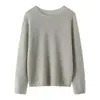 Suéter de Cachemira de Seda de Morera para Mujer 2026 Otoño e Invierno Nuevo Estilo Holgado Casual Tejido de Punto Suéter de Cuello Redondo