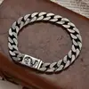 Pulseira Corrente Cubana com Padrão Dragão Yuhong Punk Hip-Hop Corrente Lateral Escama de Dragão Acessórios de Mão da Moda Venda Direta de Fábrica
