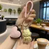 Cadena para Teléfono Colgante Labubu de Oro Puro Encanto para Bolso Llavero Cadena de Cuentas Pop Mart Licencia Oficial
