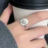 Anillo de Encaje Trenzado Estilo Lujo Ligero para Mujer, Anillo Abierto Ovalado Versátil de Moda, Anillo Creativo Sencillo para Dedo Índice Tendencia