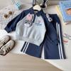 Traje para Niñas Nuevo Primavera y Otoño 2025 Sudadera de Conejo de Dibujos Animados Pantalones de Pierna Ancha Conjunto Casual de Dos Piezas para Niña Dropshipping
