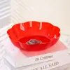 Prato de Cristal Transparente para Uso Doméstico, Bandeja Simples de Mesa de Centro para Sala de Estar, Bandeja de Frutas e Oleaginosas com Borda Dourada, Bandeja de Armazenamento para Oleaginosas e Amendoins