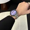 Adecuado para Huawei Gt7/5 Flor de Iris Correa de Reloj Incrustada de Diamantes Watch6 Correa de Muñeca de Cuero Moda y Versátil para Niñas