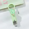 Cortauñas de Dibujos Animados de Paleta de Hielo de Verano Tijeras para Uñas Portátiles Anti-Salpicaduras Cortauñas Lindos de Macarrón para Niñas