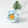 Flores de Peonía Terminadas Tejidas a Mano con Hilo de Lana Flores Tejidas Muebles Creativos para el Hogar Flores Regalos del Festival de Primavera