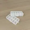 Caja de Almacenamiento de Plástico Transparente Anti-Hilo 10 Compartimentos Caja de Almacenamiento Fijo para Herramientas de Ferretería Caja de Empaque para Accesorios Joyería Cuentas