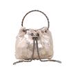 Celebridad de Internet Estilo de Alta Gama Bolso de Noche Chanel Lentejuelas Coloridas Mini Bolso Balde Chica Caliente Bandolera Cordón Cadena