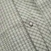 Ropa para Hombre North Boundary 2026 Verano Nueva Camisa de Manga Corta con Botones Ocultos Camisa a Cuadros Retro para Hombre Top de Media Manga
