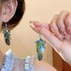 Aretes de Borla de Cuentas de Arroz de Cristal Gota de Agua Estilo Étnico Retro Lujo Accesible de Alta Gama Versátil Diseño de Gancho para la Oreja Aretes para Mujer