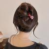 Accesorios para el Cabello de Moño Alto de Gama Alta con Estilo de Celebridad de Internet, Peinado Semirrecogido para Cabello Fino, Pinzas de Garra, Horquillas para el Cabello, Lazos, Pinzas Simples de Cuentas Redondas