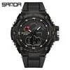 Nuevo Reloj Electrónico Juvenil Transfronterizo Sanda Moda Aleación Reloj para Hombre Resistente al Agua y Burbujas Luminoso Reloj para Hombre
