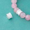 Acessórios de Prata Esterlina 925 Zircônia Micro-Cravejada Espaçador Arruela Espaçadora Contas Cilindricas Pulseira de Cristal Acessórios de Joias Contas DIY