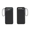 Fonte de Alimentação Móvel Portátil de 10000 mAh Vem com Power Bank de Display Digital de Quatro Fios Design com Cordão