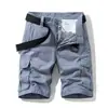 Pantalones Cortos de Verano para Hombre, Pantalones de Trabajo Transfronterizos, Pantalones de Cinco Puntos de Algodón Puro, Pantalones Casuales Rectos Vintage Lavados con Múltiples Bolsillos, Pantalones para Hombre al por Mayor