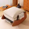 Silla Curva de Ocio Estilo Nórdico Silla para Siesta en Patio Balcón Sala de Estar Dormitorio Silla Mecedora Plegable Individual