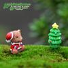 Micropaisaje de musgo creativo verde Papá Noel dibujos animados linda serie navideña muñeca adornos al por mayor