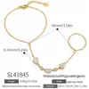 Pulseira de Aço Inoxidável Cruzada Fashionável Tendência Estilo Ins Corrente para Dorso da Mão Cravejada com Zircônia Banhada a Ouro 18K Real À Prova d'Água Resistente à Descoloração Joia para Mão