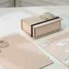 Nueva Caja Plegable de Dos Piezas de Milán Caja de Joyería Mejorada Caja de Empaque Creativo Fija de Cuerda de Cuero Lista para Usar al por Mayor