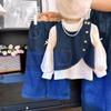 Ropa para Niños al por Mayor Trajes para Niñas Primavera y Otoño 26 Estilos Nuevos Moda para Bebé Camiseta Básica Chaleco de Mezclilla Pantalones Rectos Conjunto de Tres Piezas