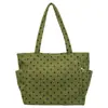 Bolsa Tote de Lona com Bolinhas Japonesa Bolsa de Mão Ombro de Caimento Solto Preguiçoso Bolsa Transversal para o Dia a Dia Armazenamento Bolsa Feminina